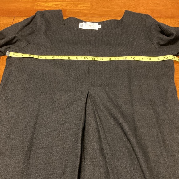 Amy Rigg Clothing Co Womens Size L Lagenlook Black Wool Blend Front Pleat Dress - Picture 6 of 8